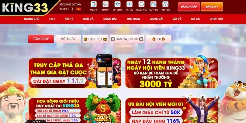 Chương trình khuyến mãi KING33 dành tặng cho thành viên