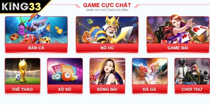 Các trò chơi newbie được trải nghiệm khi đăng ký KING33