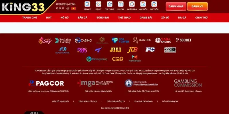 Giấy phép hoạt động của KING33