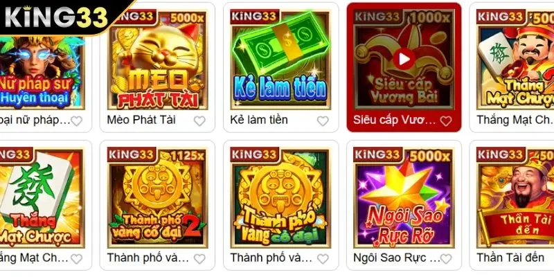 Khám phá sảnh game slots đặc sắc tại Nổ Hũ nhà cái KING33